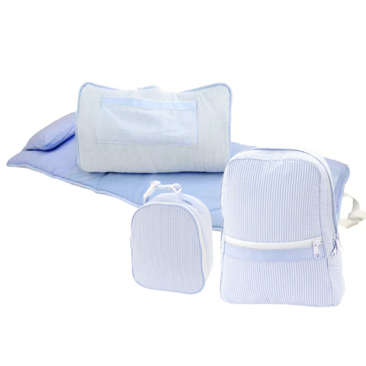 Hungry Back-to-School Bundle - Blue Seersucker - Give Wink