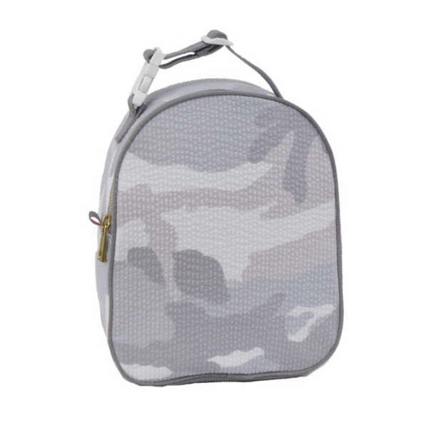 Personalized Seersucker Snow Camo Lunch Box - Give Wink