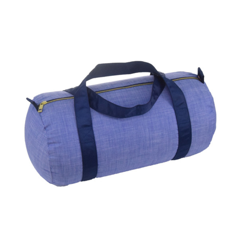 Personalized Chambray Blue Navy Duffel Bag - Give Wink