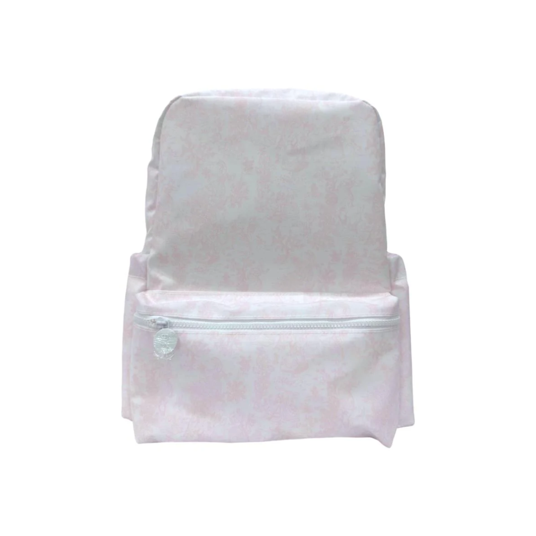 Personalized Small Nylon Backpack Toile Pink - Give Wink