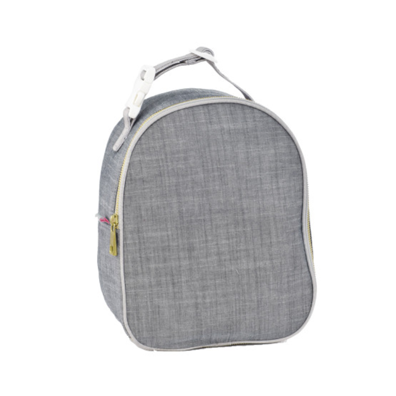 Personalized Chambray Grey Gumdrop Lunch Box - Give Wink