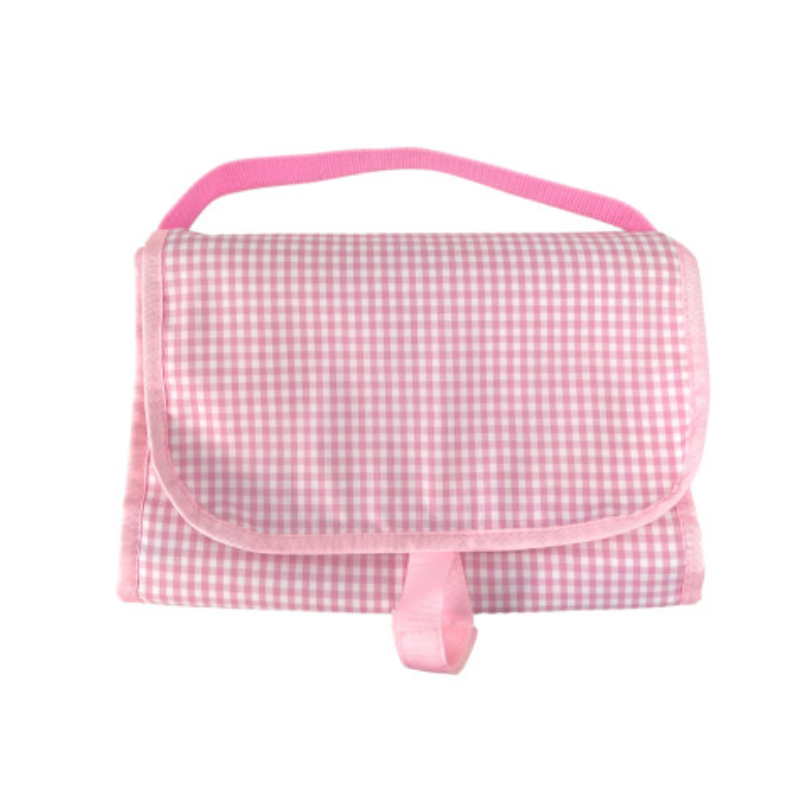 Personalized Gingham Baby Pink Hang Around - Give Wink