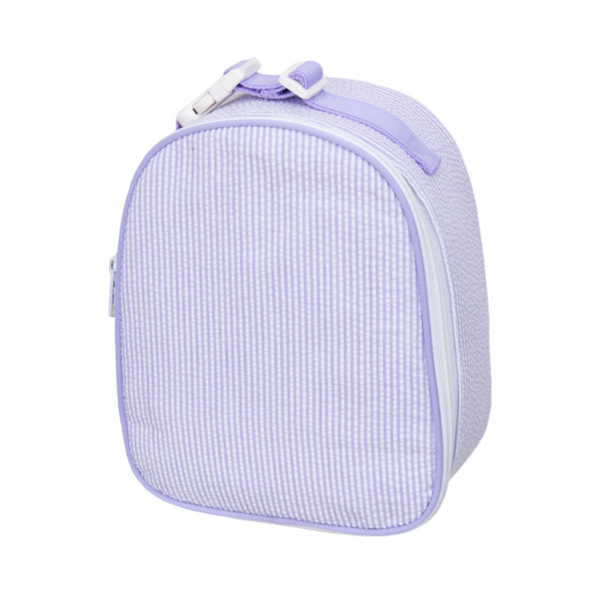 Personalized Seersucker Lilac Lunch Box - Give Wink
