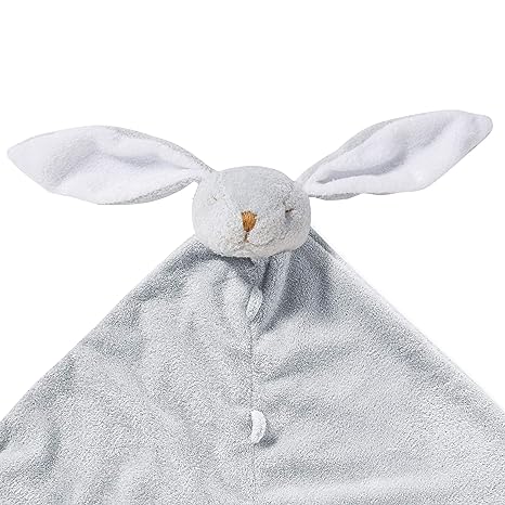 Personalized Grey Bunny Baby Lovie Blankie - Give Wink