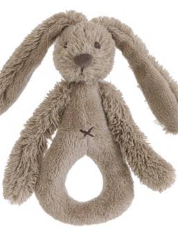 Stuffed Newcastle Classics Beige Rabbit Rattle - Give Wink