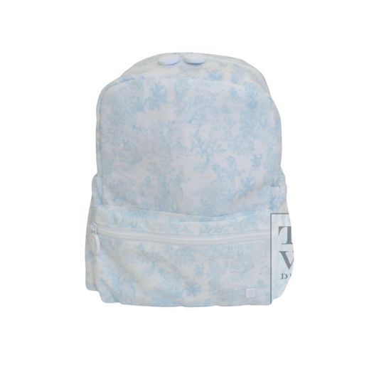 Personalized Small Nylon Backpack Toile Blue - Give Wink