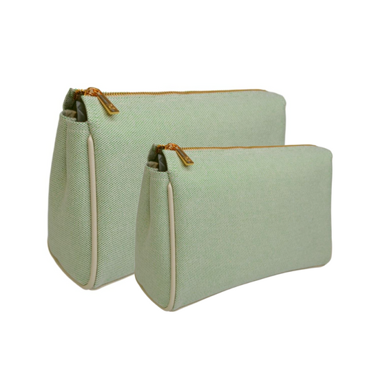 Luxe Linen Pouches - Green - Give Wink
