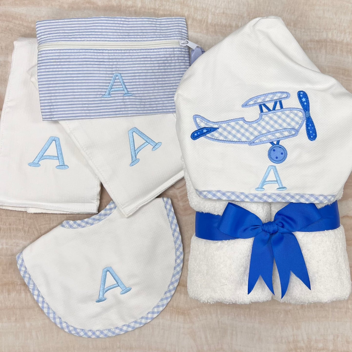 Personalized White Baby Set of 2 Burps - Give Wink