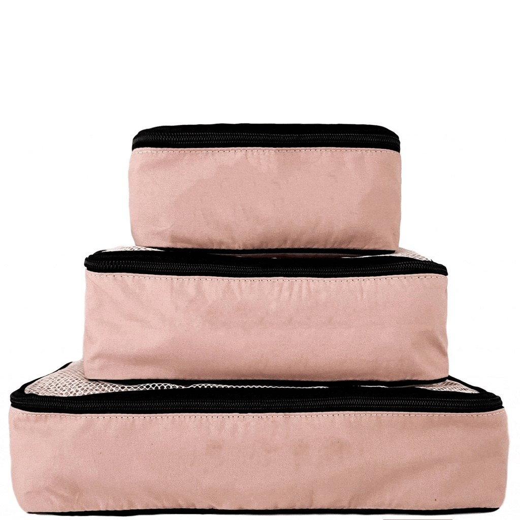 Canvas Packing Cubes - Pink/Blush - Give Wink