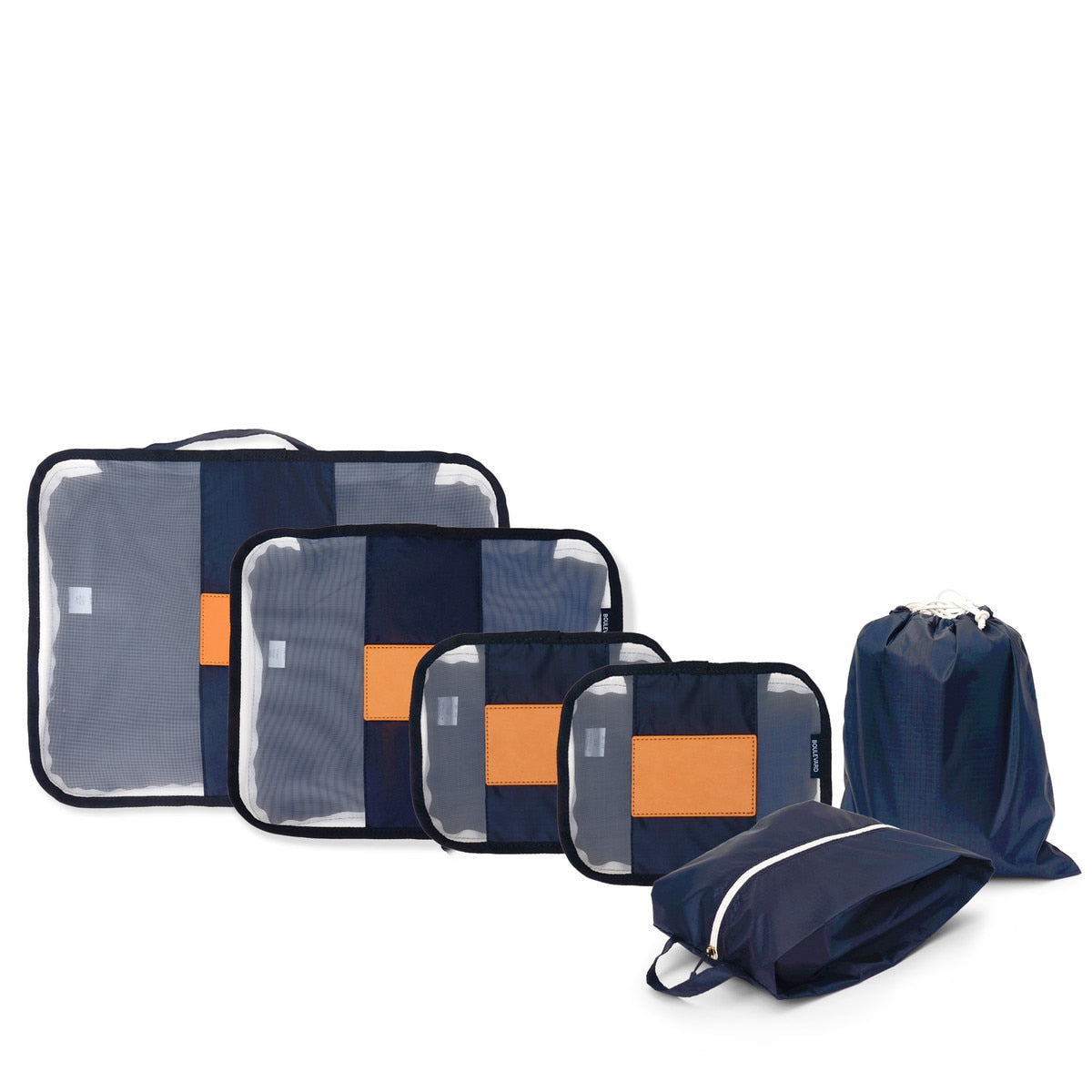 Navy Mesh Packing Cubes - Set of 6 - Give Wink