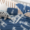 Personalized Baby Travel Set Marine / Sky Giraffe 3 Piece Knitted - Give Wink