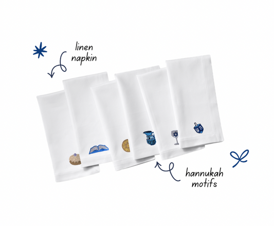Hanukah Embroidered Napkins