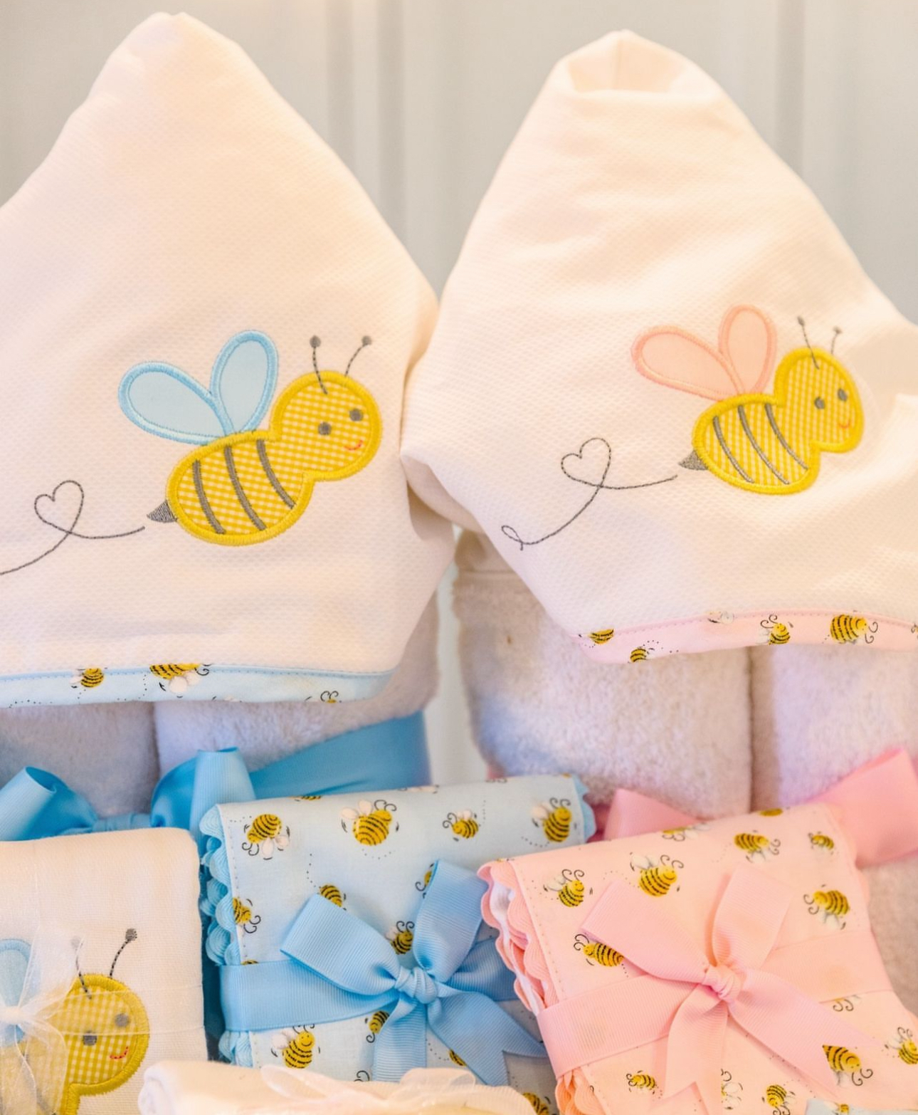 Personalized Baby Boy Bee Hooded Towel - Give Wink