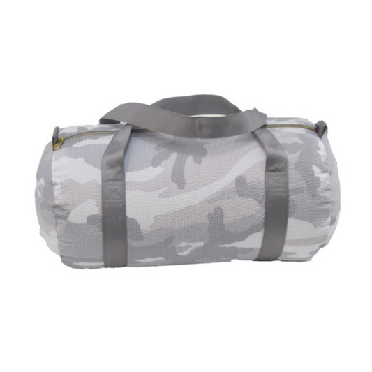Personalized Seersucker Snow Camo Duffel Bag - Give Wink