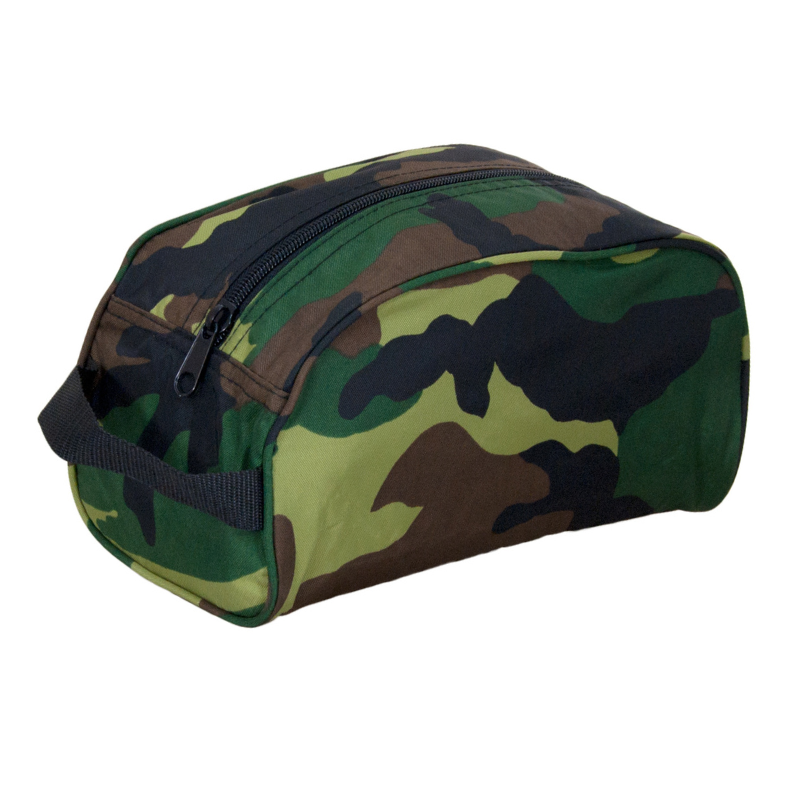 Personalized Nylon Camo Traveler Pouch - Give Wink