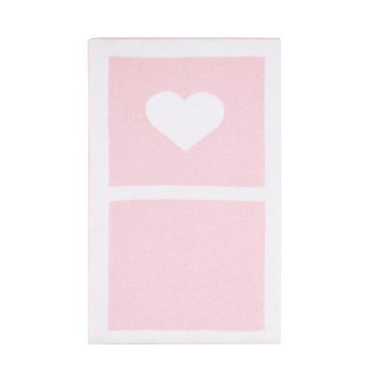 Pima Cotton Heart Knit Blanket - Give Wink
