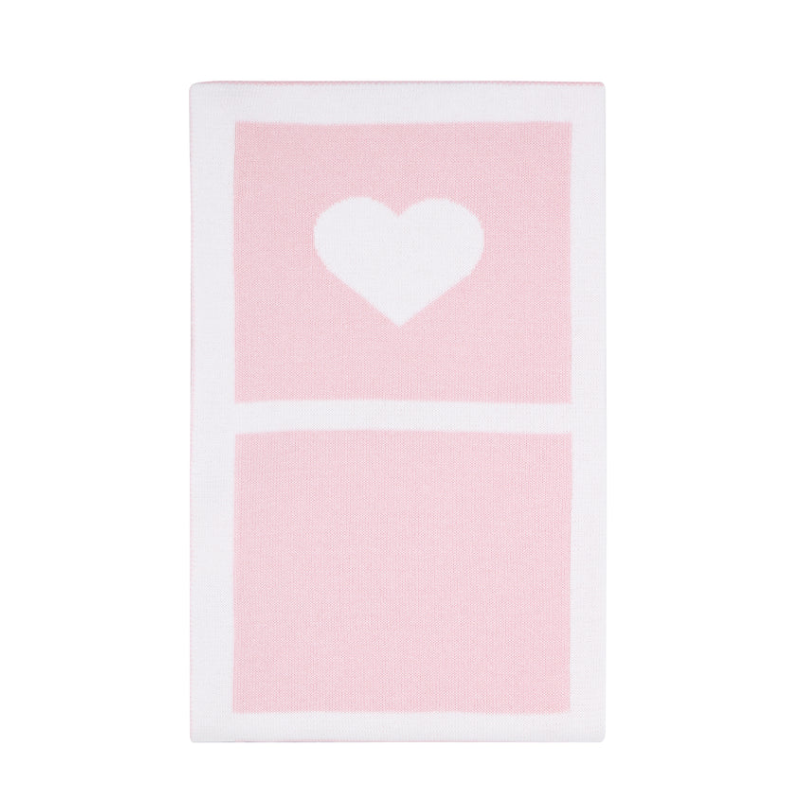 Pima Cotton Heart Knit Blanket - Give Wink