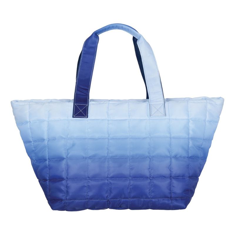 Blue Ombre Quilted Overnight Bag - Give Wink