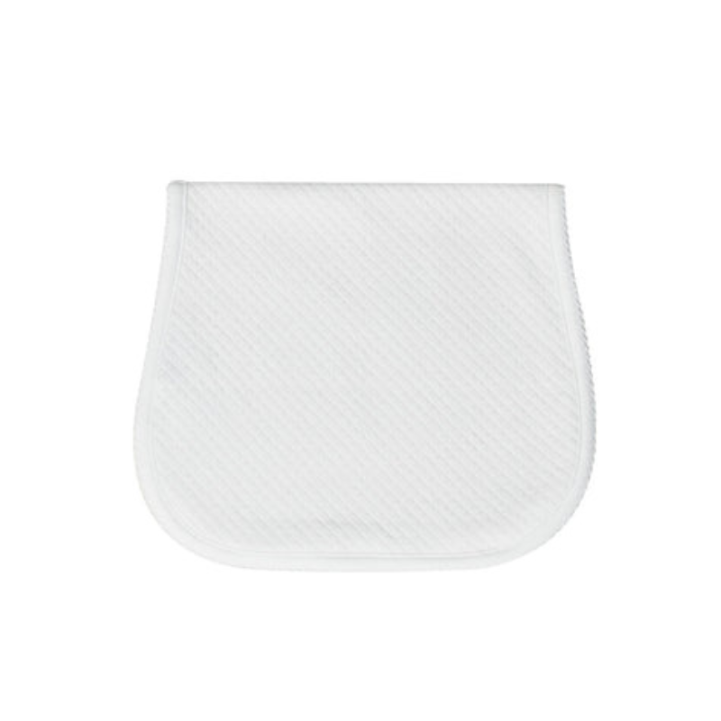 Pima Cotton Milano Baby Burp Cloth White/White - Give Wink