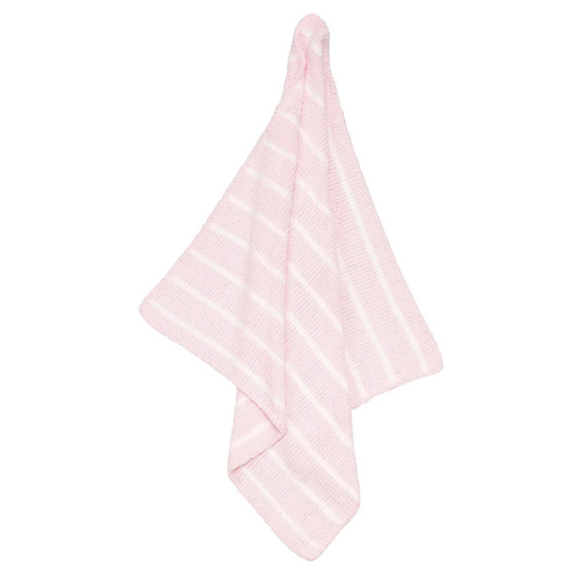 Chenille Blanket - Pink/Ivory - Give Wink