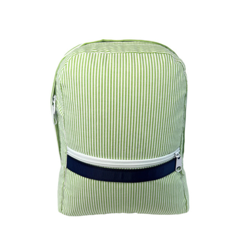 Personalized Seersucker Grasshopper Small Backpack - Give Wink
