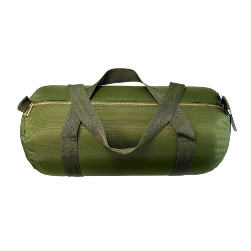 Personalized Nylon Brass Olive Duffel Bag - Give Wink