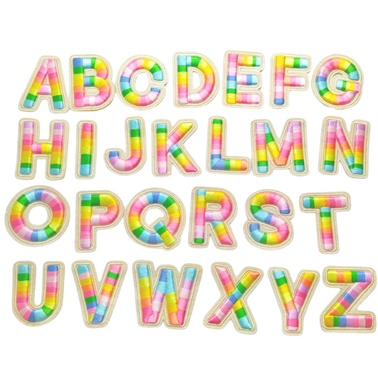 Rainbow Letter Patches - Give Wink