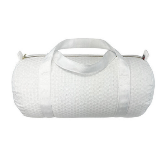 Personalized Eyelet White Duffel Bag - Give Wink