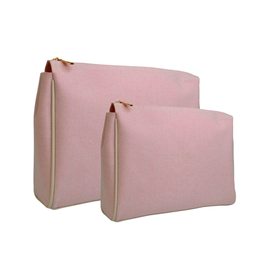 Luxe Linen Pouches - Pink - Give Wink
