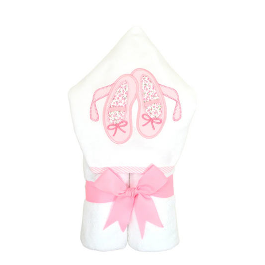 Personalized Baby Girl Ballet Slippers Hooded Towel - Give Wink