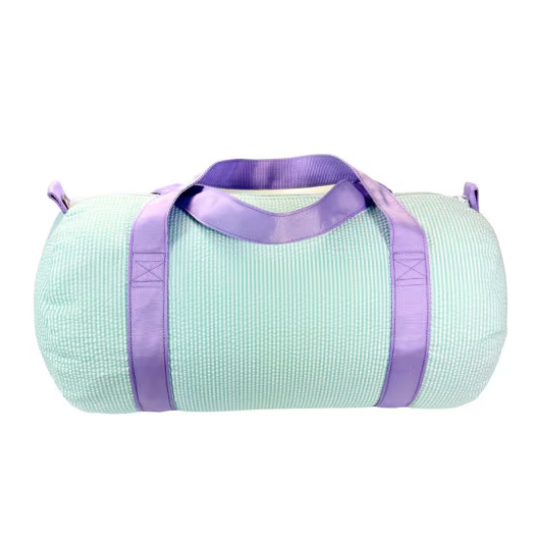 Personalized Seersucker Mermaid Duffel Bag - Give Wink