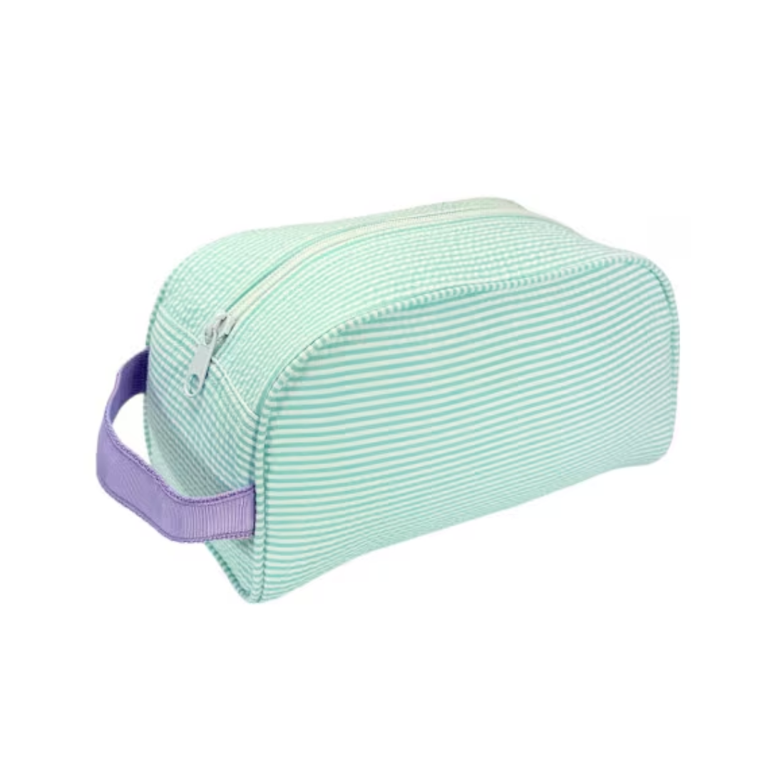 Personalized Seersucker Mermaid Traveler Pouch - Give Wink