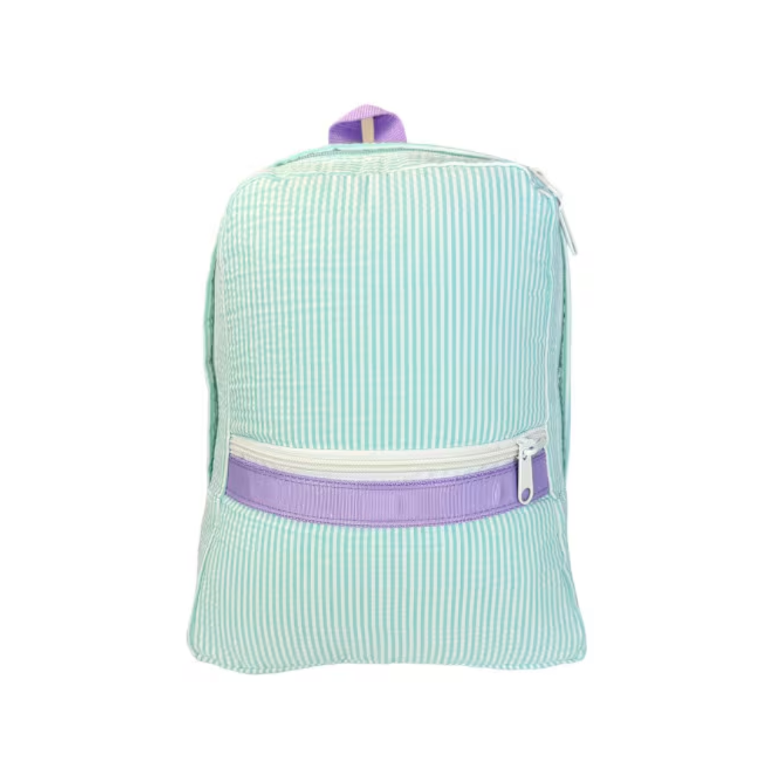 Personalized Seersucker Mermaid Small Backpack - Give Wink