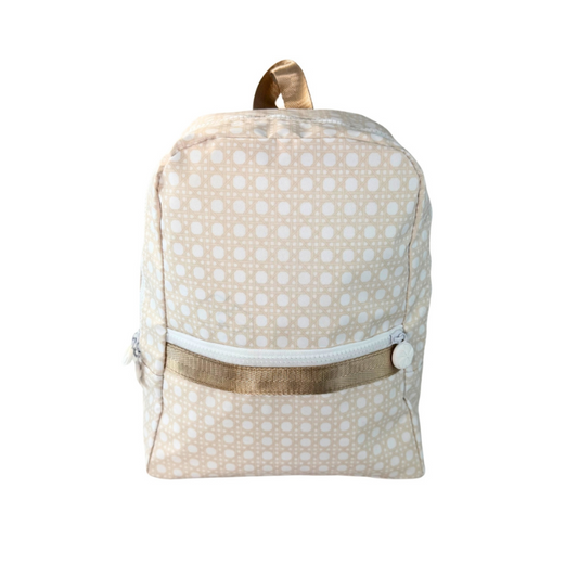 Personalized Glossed Bungalow Beige Small Backpack - Give Wink