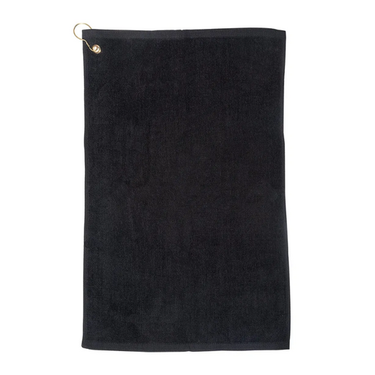 Personalized Black Golf Towel - Give Wink