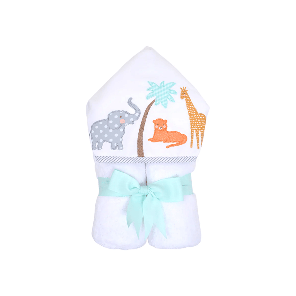 Personalized Safari Baby Hooded Towel - Give Wink