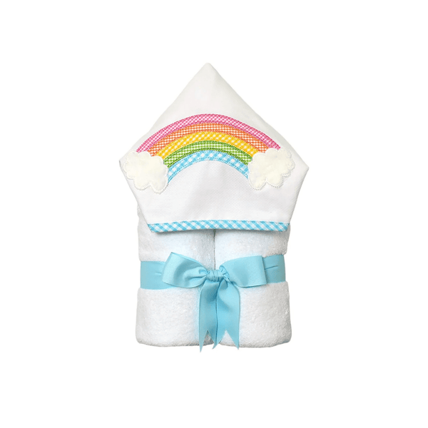 Personalized Baby Girl Rainbow Hooded Towel - Give Wink
