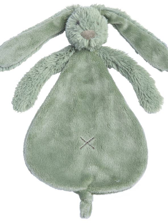 Stuffed Green Rabbit Lovie - Give Wink