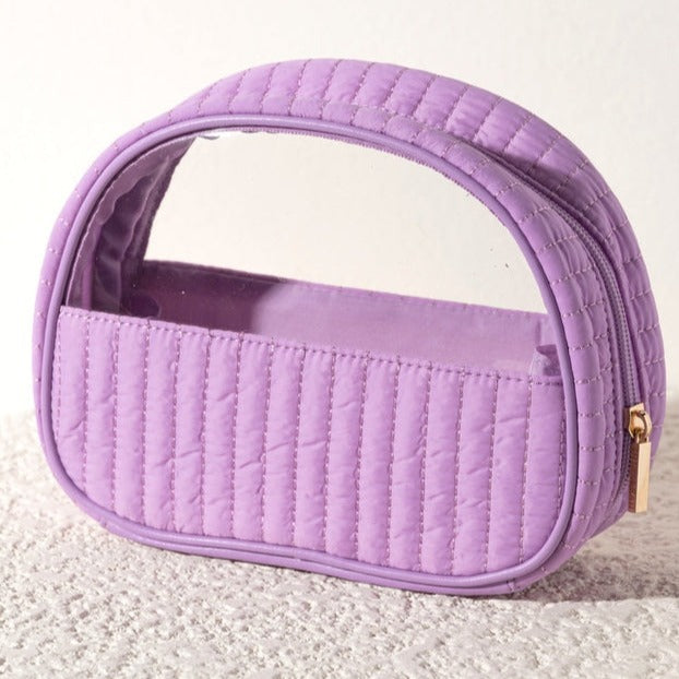 Ezra Half-Moon Cosmetic Pouch - Lilac - Give Wink