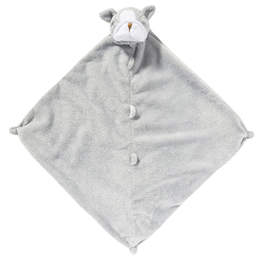 Personalized Grey Bulldog Baby Lovie Blankie - Give Wink