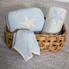 Star 3 Piece Knitted Baby Travel Set - Sky / Natural - Give Wink