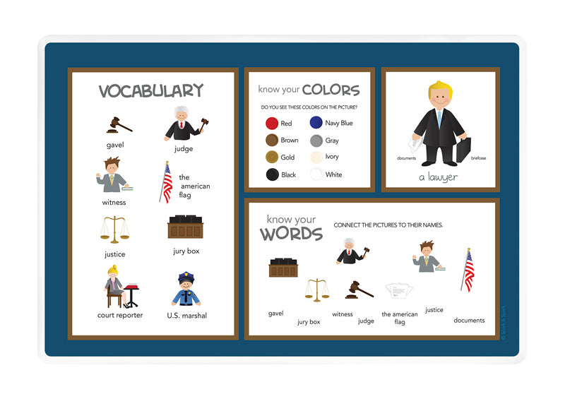 Legally Correct Boy Personalized Kids Placemat - Give Wink