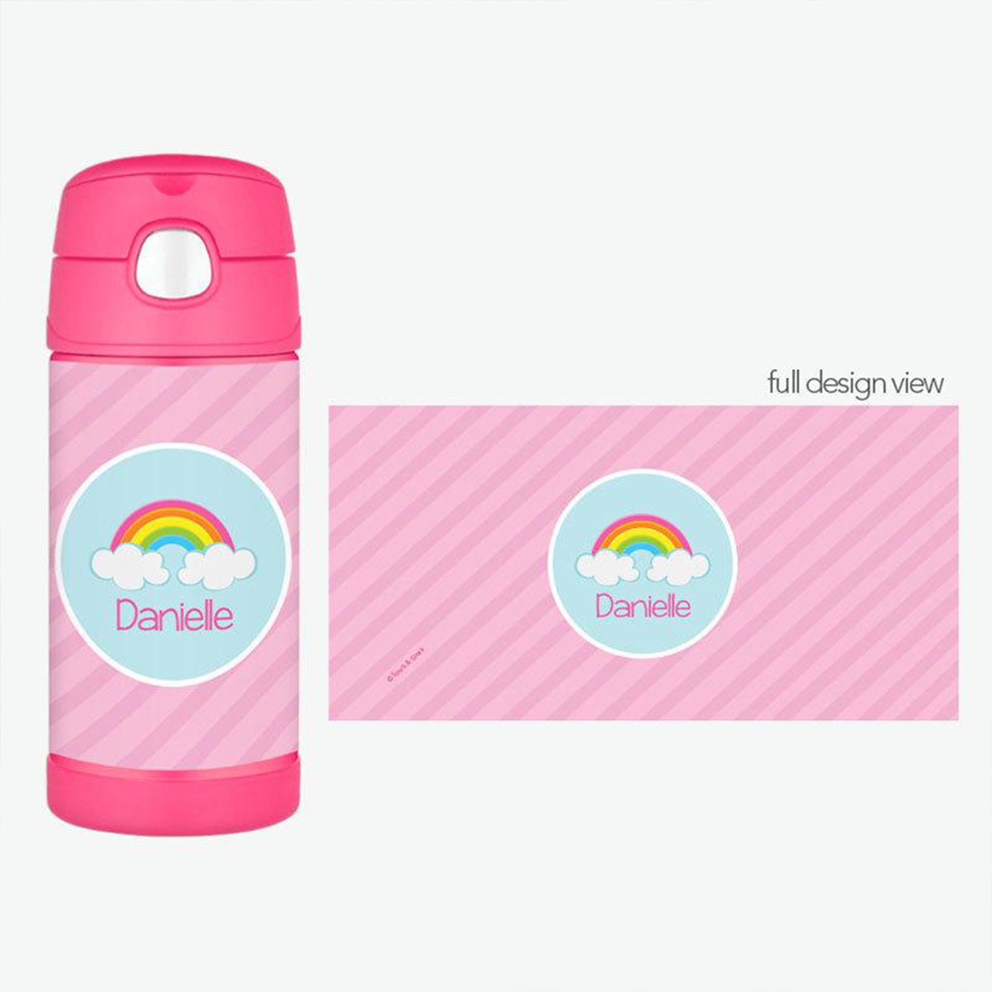 A Rainbow in the Sky Personalized Thermos Bottle - Give Wink