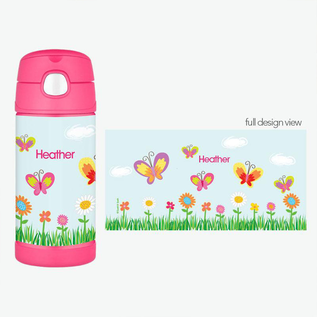 A Butterfly Field Personalized Thermos Bottle - Give Wink