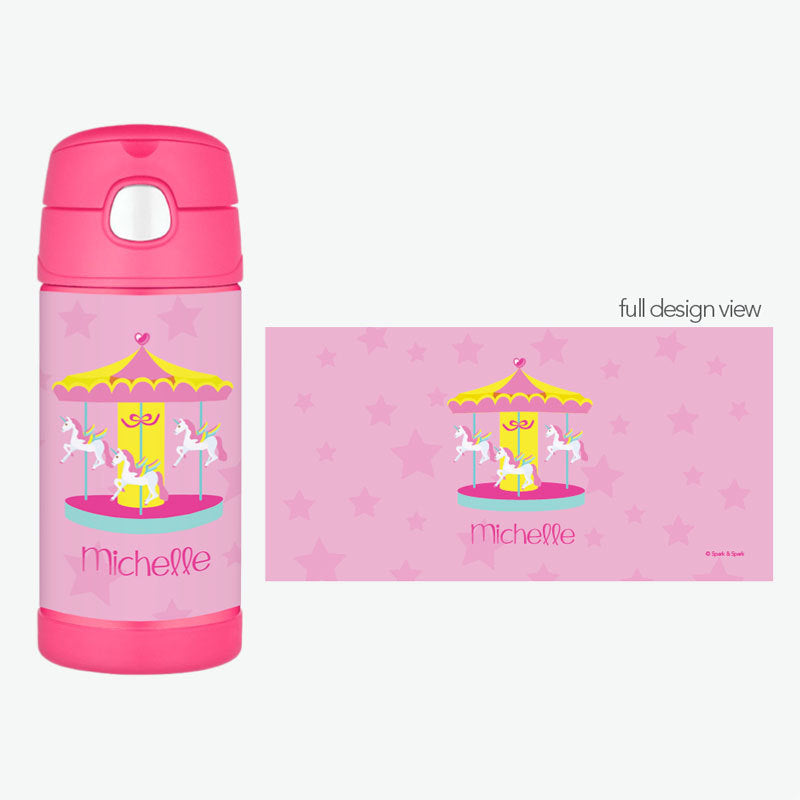 Sweet Carousel Personalized Thermos Bottle - Give Wink