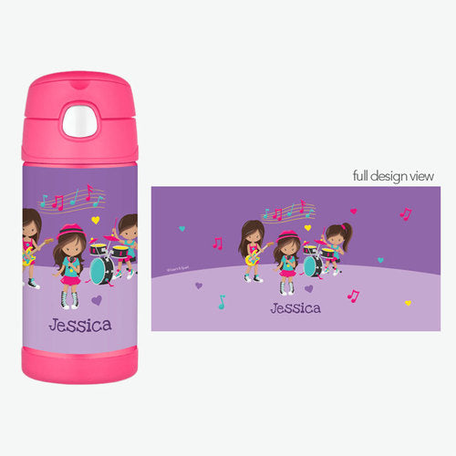 Rock and Roll Band Personalized Thermos Bottle - Give Wink