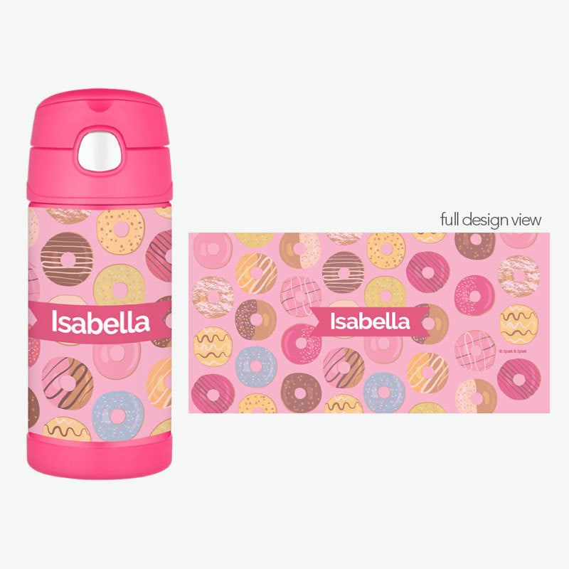 Sweet Donuts Personalized Thermos Bottle - Give Wink
