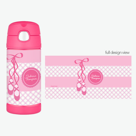 My Ballerina Shoes Personalized Thermos Bottle - Give Wink