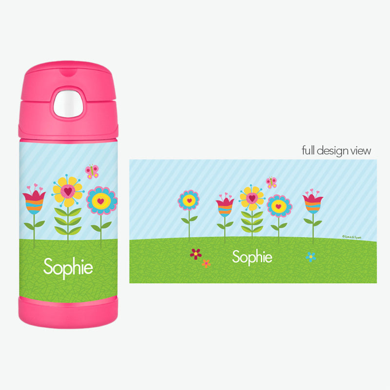 Spring Blooms Personalized Thermos Bottle - Give Wink