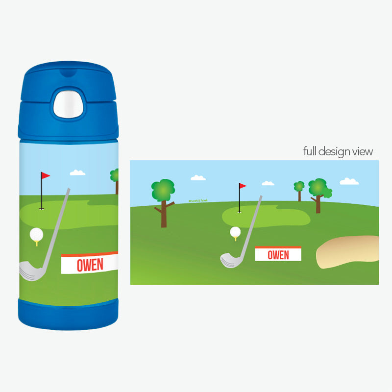 My Love for Golf Personalized Thermos Bottle - Give Wink